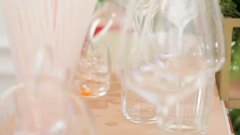 The bartender prepares a cool lemonade Stock Footage 284713754