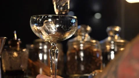 The bartender prepares a delicious cocktail Stock Footage 137490324
