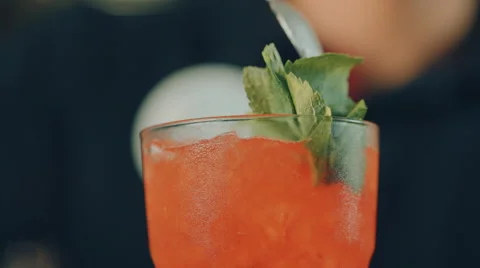 The bartender prepares lemonade Stock Footage 52193115