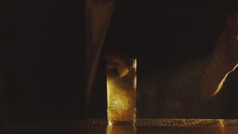 Bartender preparing a cocktail on the bar counter Stock Footage 276626434