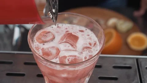 Bartender Preparing Cocktail on the Beach Stock Footage 137932922