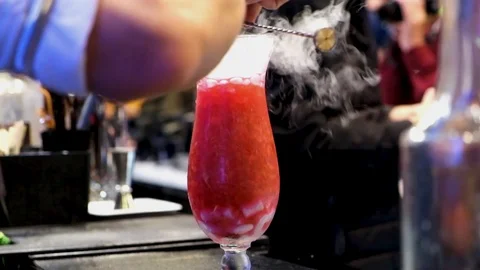 Bartender preparing cocktail Stock Footage 108311001