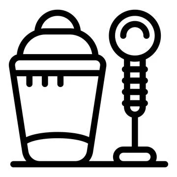 Bartender preparing cocktail using boston shaker and muddler Illustrazione stock