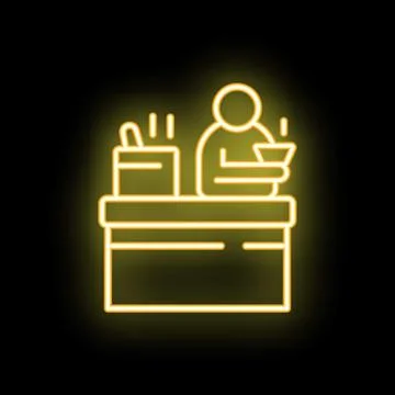 Bartender preparing cocktail using shaker and jigger behind bar counter neo.. Stock Illustration