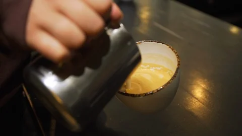 Bartender Preparing Coffee Drink Stock Footage 113137326