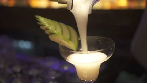 Bartender preparing exotic cocktail Stock Footage