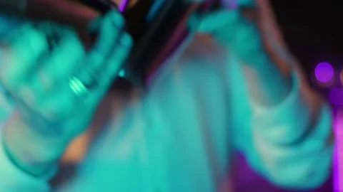 Bartender professionally stirs cocktail in a shaker Stock Footage 196981955