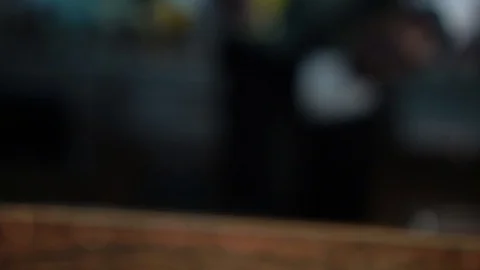 Bartender puts an alcoholic drink on the bar, close-up of Sex in the Ocean 스톡 동영상 120315065