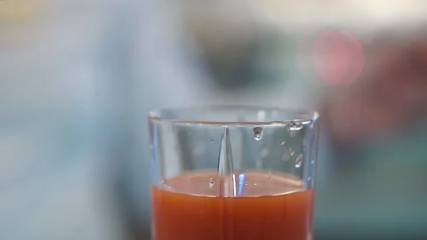 Bartender puts straws in a glass Stock Footage 101968599