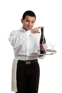 Bartender recommending wine Stock Photos