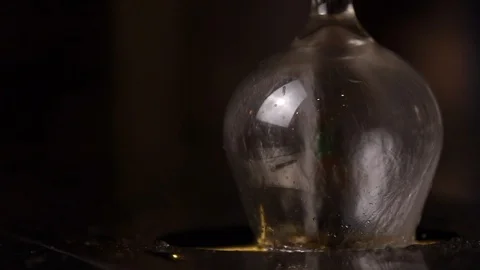 Bartender rinses empty glass in the bar Stock Footage 118996875