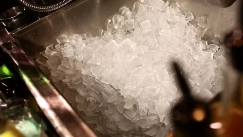 Bartender Scooping Ice Close UP Stock Footage 78624230