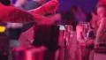 Bartender serving drink for visitors, orange juice and vodka alcohol HD Footage