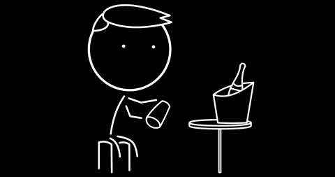 Bartender with a shaker at the bar Stock Footage 295882148