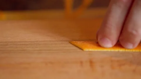 Bartender Slicing an Orange Peel Stock Footage 244362866