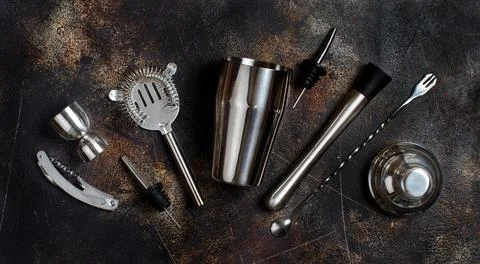 Bartender Tools for Cocktail Making Foto stock