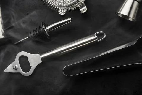 Bartender Tools on Dark Table 写真素材