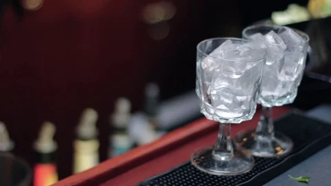 Bartender Two Mixed Drinks Video stock 71496416