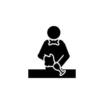 Bartender washes glass icon. Elements of bar and alcoholic drinks icon. Premium イラスト素材