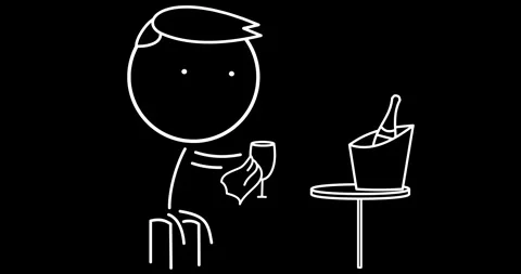 Bartender wipes a glass Stock Footage 295888545