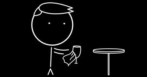 Bartender wiping a glass Stock Footage 295888113
