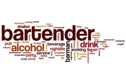 Bartender word cloud Stock Illustration