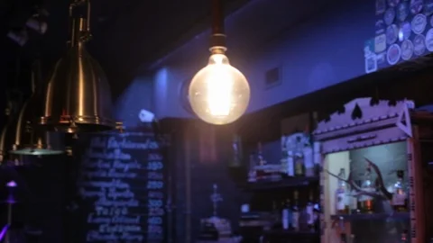  bartender at work in a club, pub, bar Stock Footage 123591706
