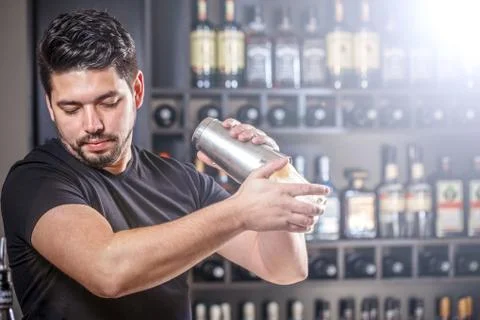 Bartender at work Stock Photos
