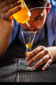 Bartender at work Stock Photos