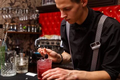 The bartender working Fotos Stock
