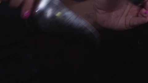 Bartender works with a shaker Stock Footage 129008219