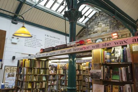 Barter Books, one of the largest second hand bookshops in the UK, based in th Stock Photos