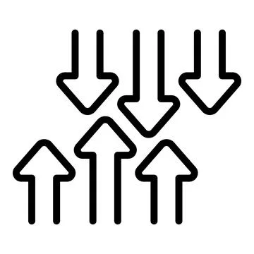 Barter direction icon outline vector. System cash Ilustración de archivo