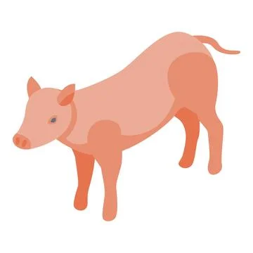 Barter pig icon isometric vector. Money payment Ilustración de archivo