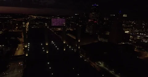 Bartle Hall Drone Flyover Stock Footage 71989825