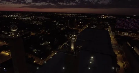 Bartle Hall Drone Reveal Stock Footage 71989819