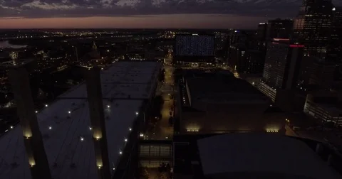 Bartle Hall Spires Flyby Stock Footage 71989846