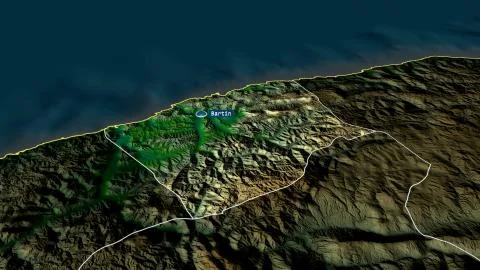 Bart?n, Turkey. Main physical landscape features Stock Illustration