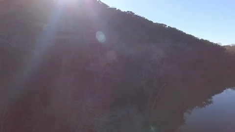 Barton Creek Austin Texas streaming waterfall ascending looking at creek wall cl Stock Footage 101499665