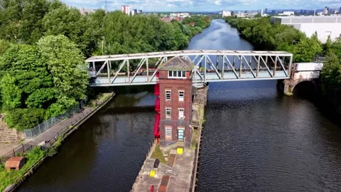 Barton Swing Bridge Stock Footage 248452298