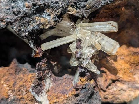 Baryte mineral texture Stock Photos