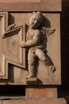 Bas-relief of an angel Stock Photos