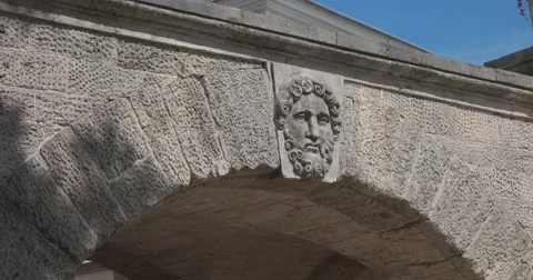 The bas-relief on the bridge. Tsarskoye Selo. Tsar's Village Stock Footage 64228997