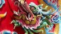 Bas-relief of dragon on Pratumnak Hill in Pattaya, Thailand HD Footage
