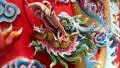 Bas-relief of dragon on Pratumnak Hill in Pattaya, Thailand HD Footage