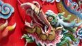 Bas-relief of dragon on Pratumnak Hill in Pattaya, Thailand HD Footage