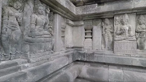 Bas Relief, Image of Lokapala god, Vishn... | Stock Video | Pond5