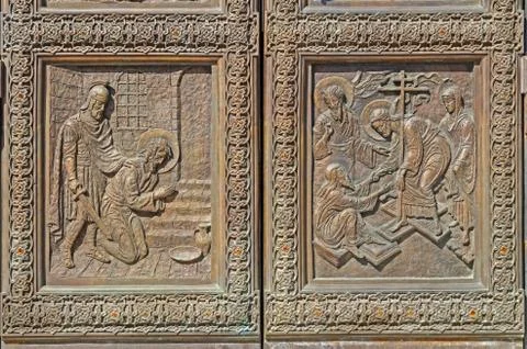 Bas-relief religious Stock Photos
