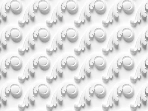 Bas-relief seamless texture consisting of various elements  Illustrazione stock