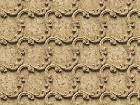 Bas-relief of seamless textures, consisting of various elements  Stock Photos